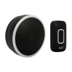 WIRELESS DOORBELL BLK WITH LIGHT