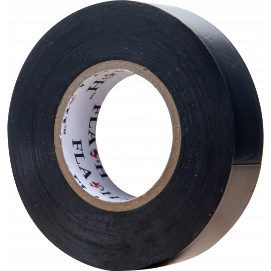 PVC INS 18X20M BLACK TAPE FLASH
