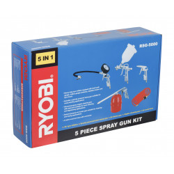 Spray Gun Kit 5 Pce Gravity Powered Gun