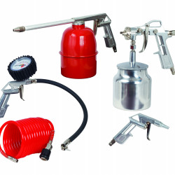 Spray Gun Kit 5 Pce Suction Powered Gun