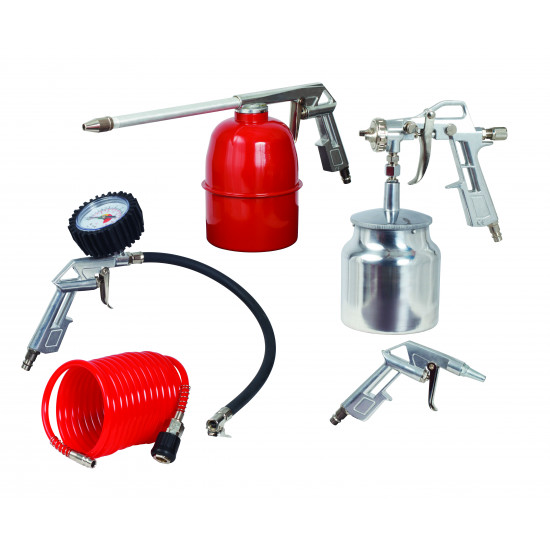 Spray Gun Kit 5 Pce Suction Powered Gun